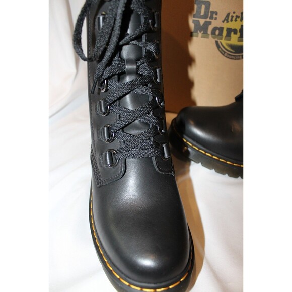 Dr. Martens Women's Black Leather Platform Chesney Lace-Up Boot SZ 10 $200 NIB - Picture 6 of 8